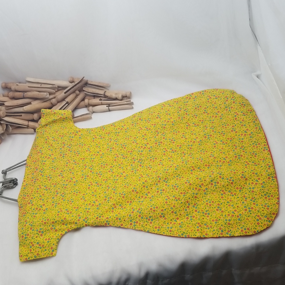 Vintage Clothespin Dress Bag w/ Wooden Clothespins - Picture 3 of 13